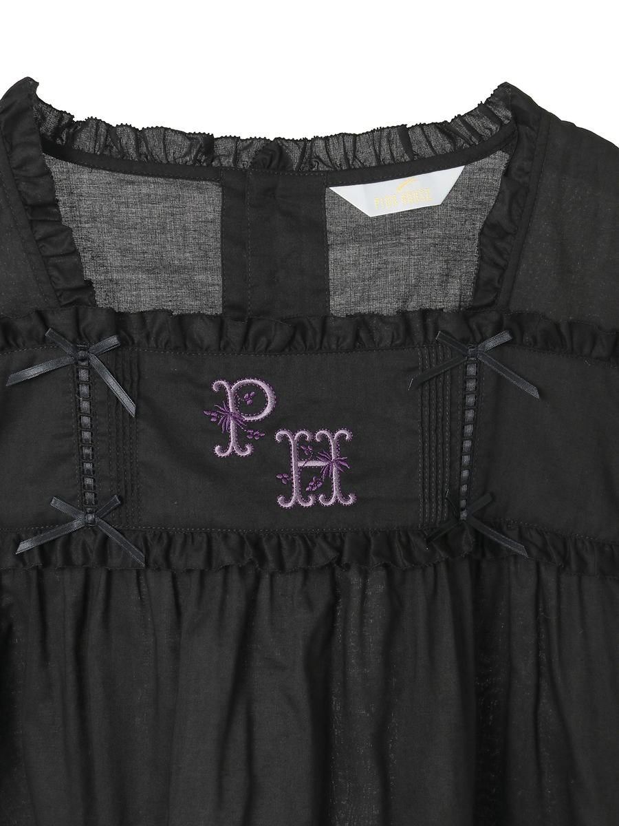 ロゴ刺繍ブラウス 詳細画像 シロ 8