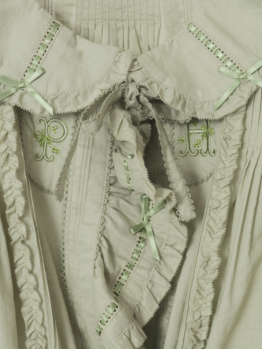 ロゴ刺繍オーバーブラウス 詳細画像 クロ 11