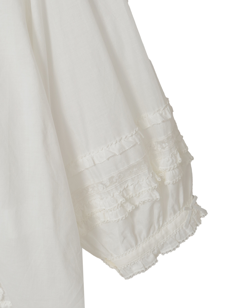 フランス製レース使いローンブラウス 詳細画像 クロ 10