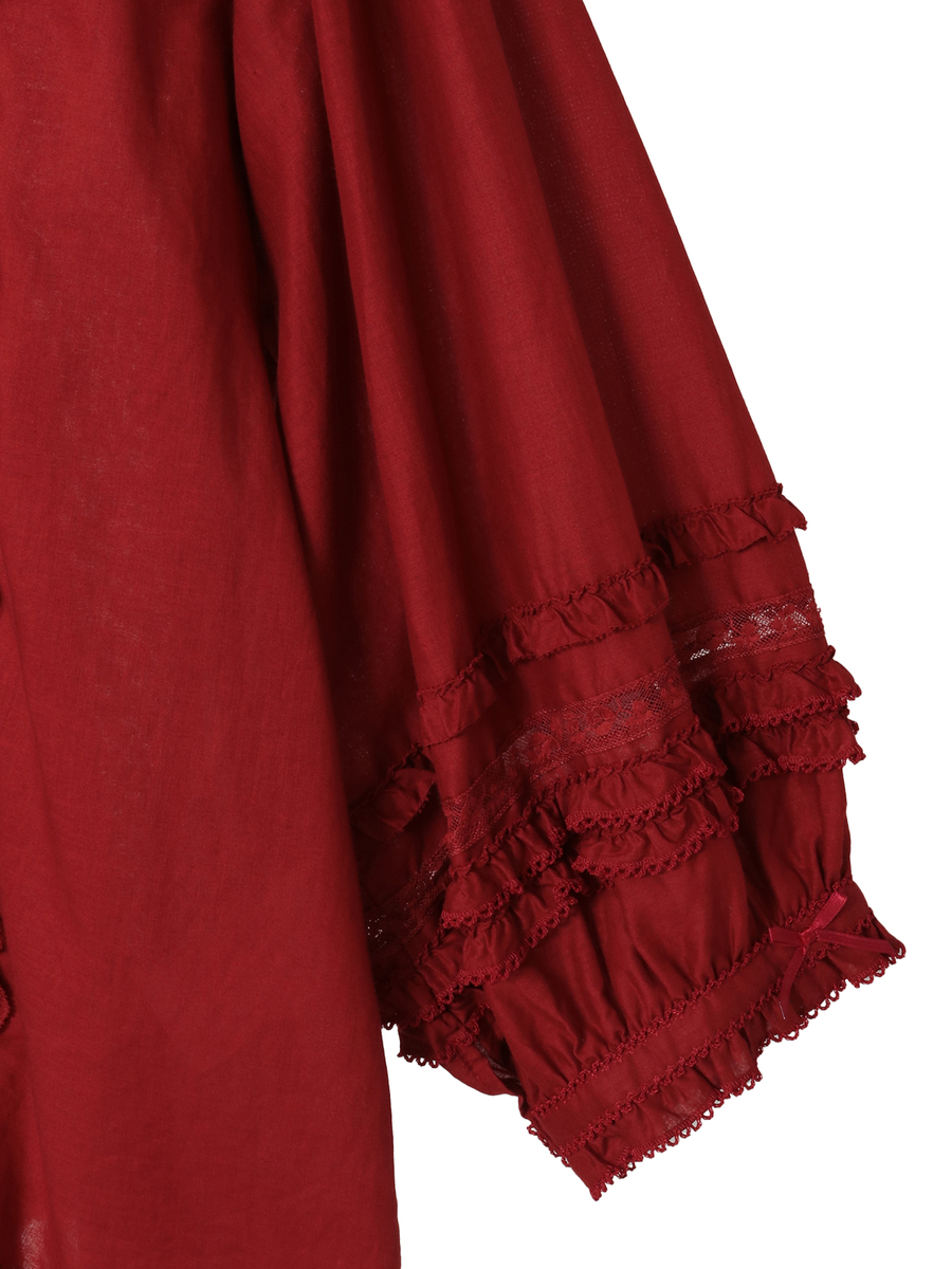 フランス製レース使いローンブラウス 詳細画像 クロ 12