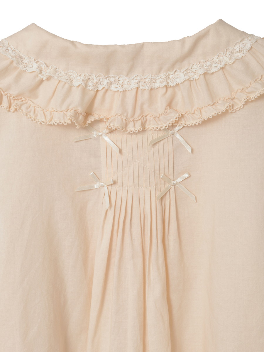 フランス製レース使いローンブラウス 詳細画像 クロ 4