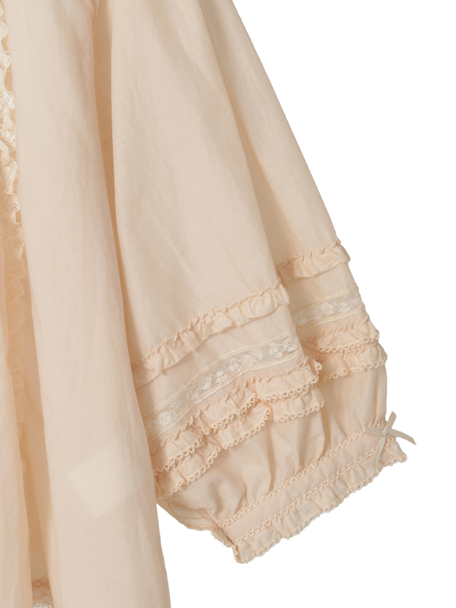 フランス製レース使いローンブラウス 詳細画像 クロ 5