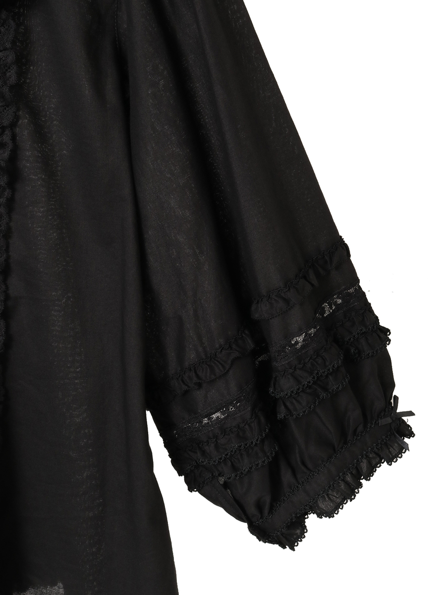 フランス製レース使いローンブラウス 詳細画像 クロ 8