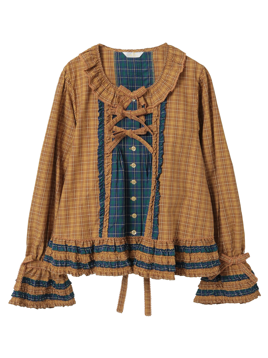 オリジナルコードチェックブラウス 詳細画像 コン 1