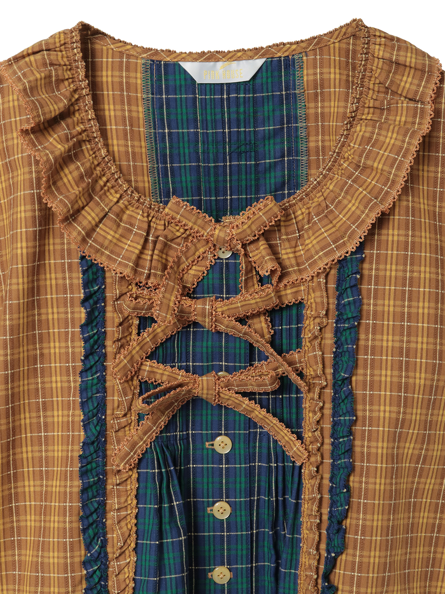 オリジナルコードチェックブラウス 詳細画像 コン 3