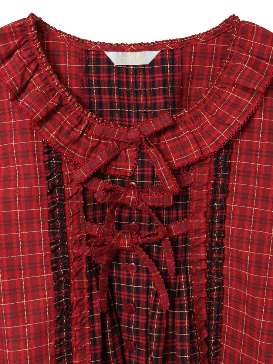 オリジナルコードチェックブラウス 詳細画像 コン 9