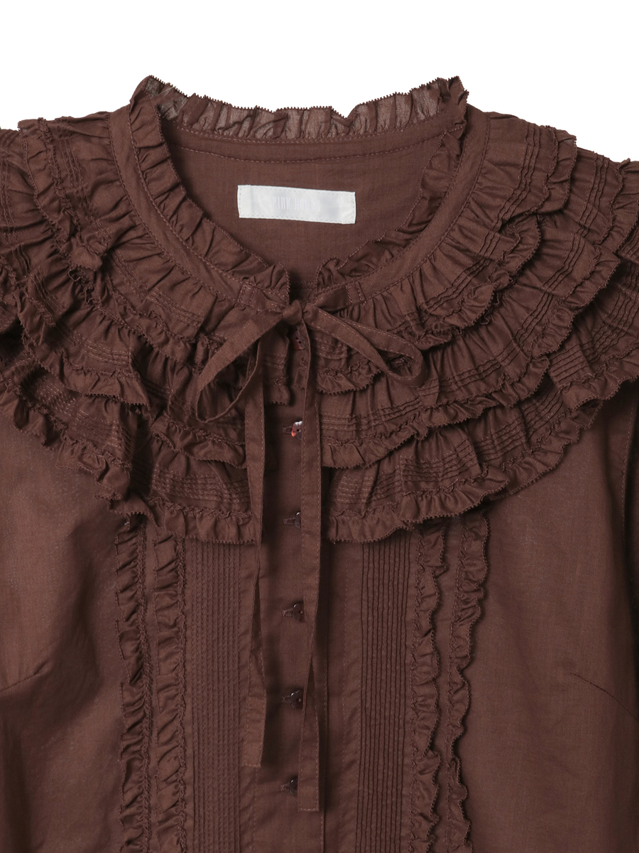フリル襟付きローンブラウス 詳細画像 ソライロ 11