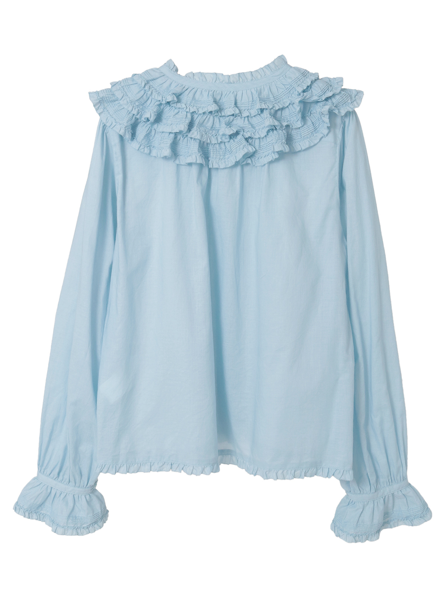 フリル襟付きローンブラウス 詳細画像 ソライロ 2