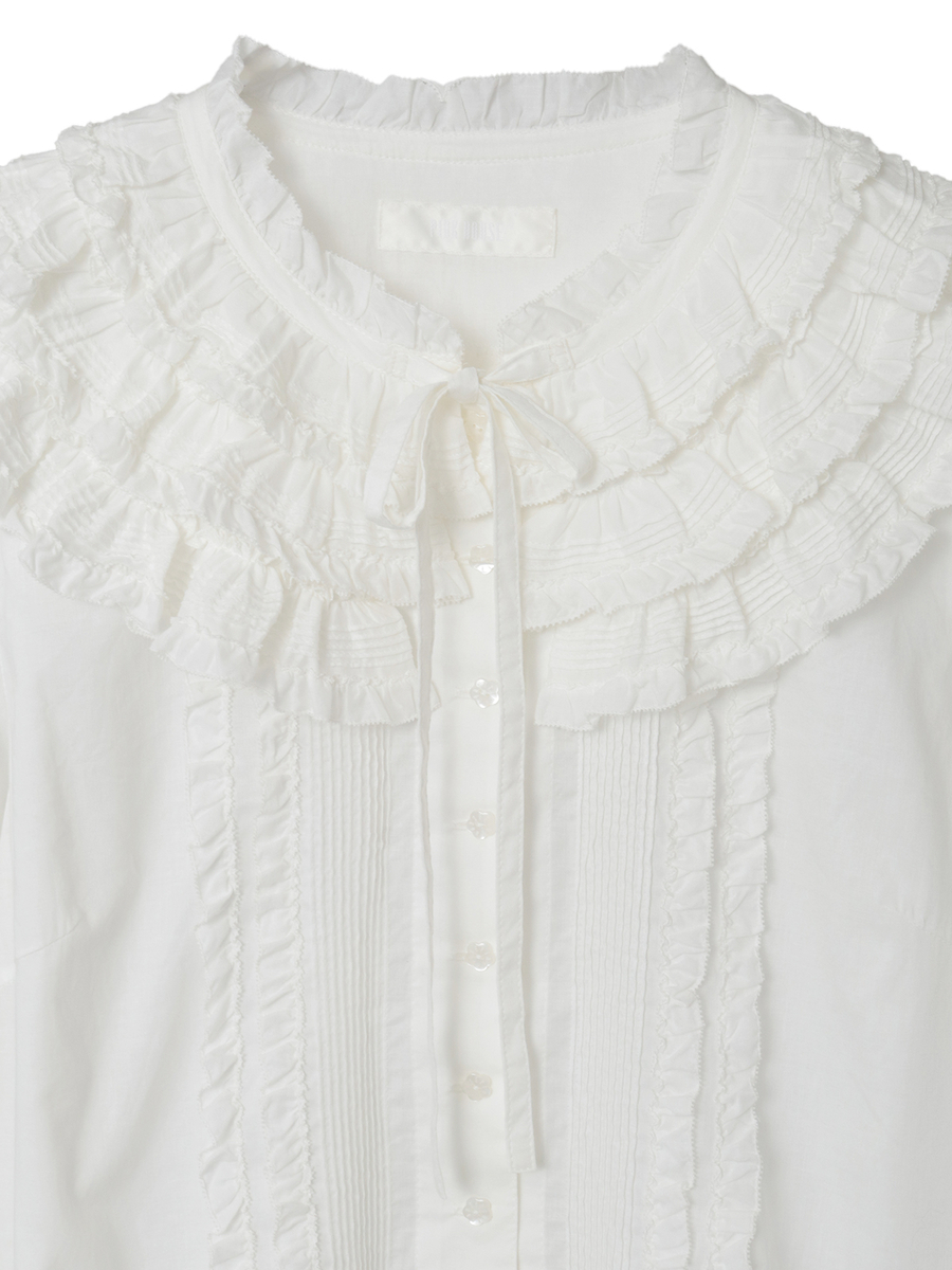 フリル襟付きローンブラウス 詳細画像 ソライロ 6