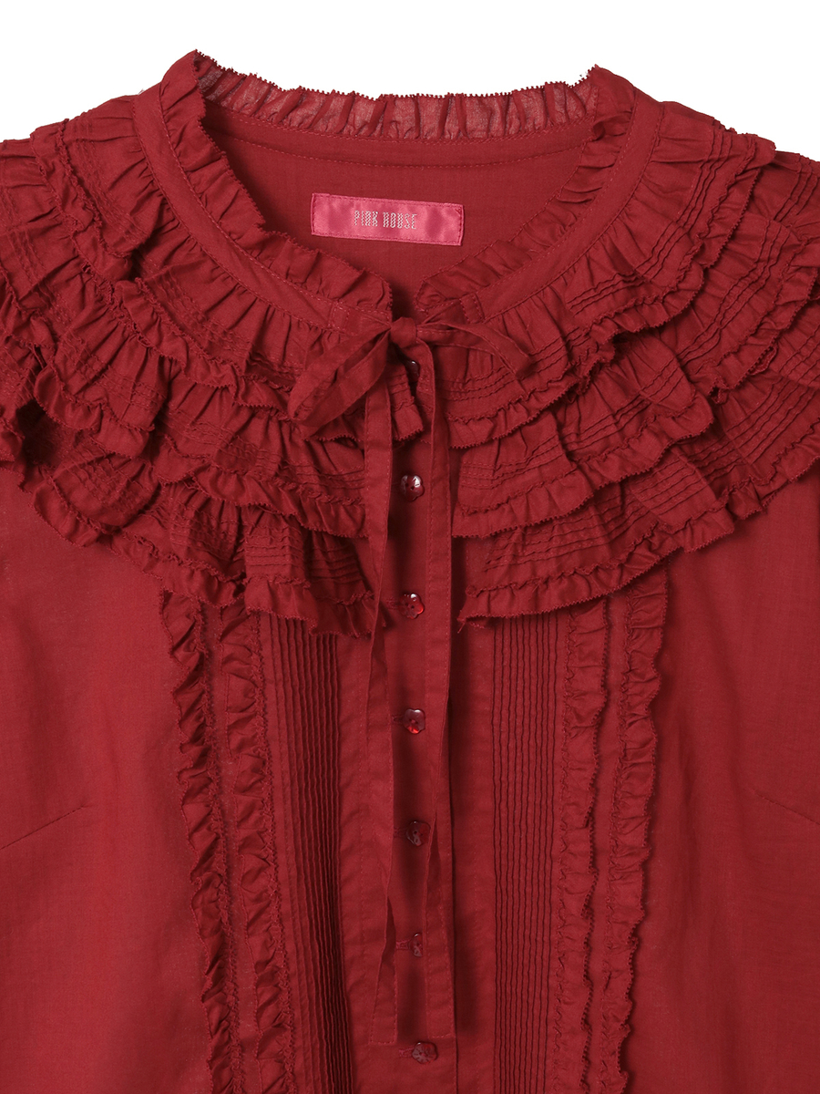 フリル襟付きローンブラウス 詳細画像 ソライロ 8