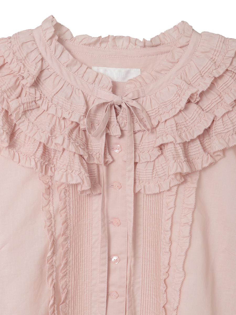 フリル襟付きローンブラウス 詳細画像 ソライロ 9