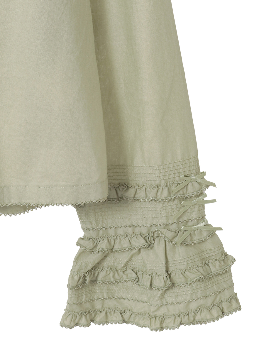 袖フリル使いローンブラウス 詳細画像 ハッカ 10