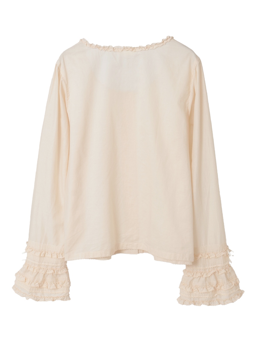 袖フリル使いローンブラウス 詳細画像 ハッカ 2