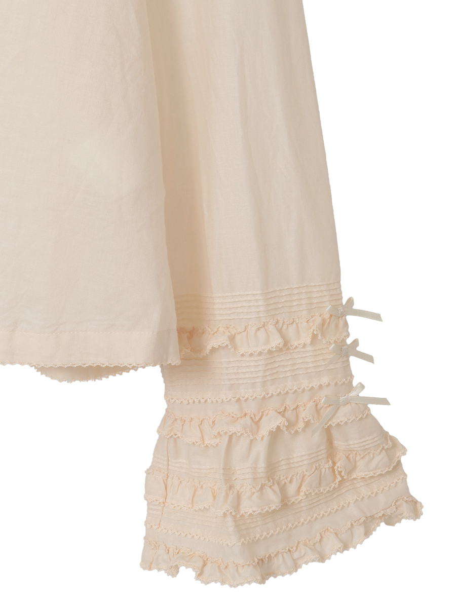 袖フリル使いローンブラウス 詳細画像 ハッカ 4