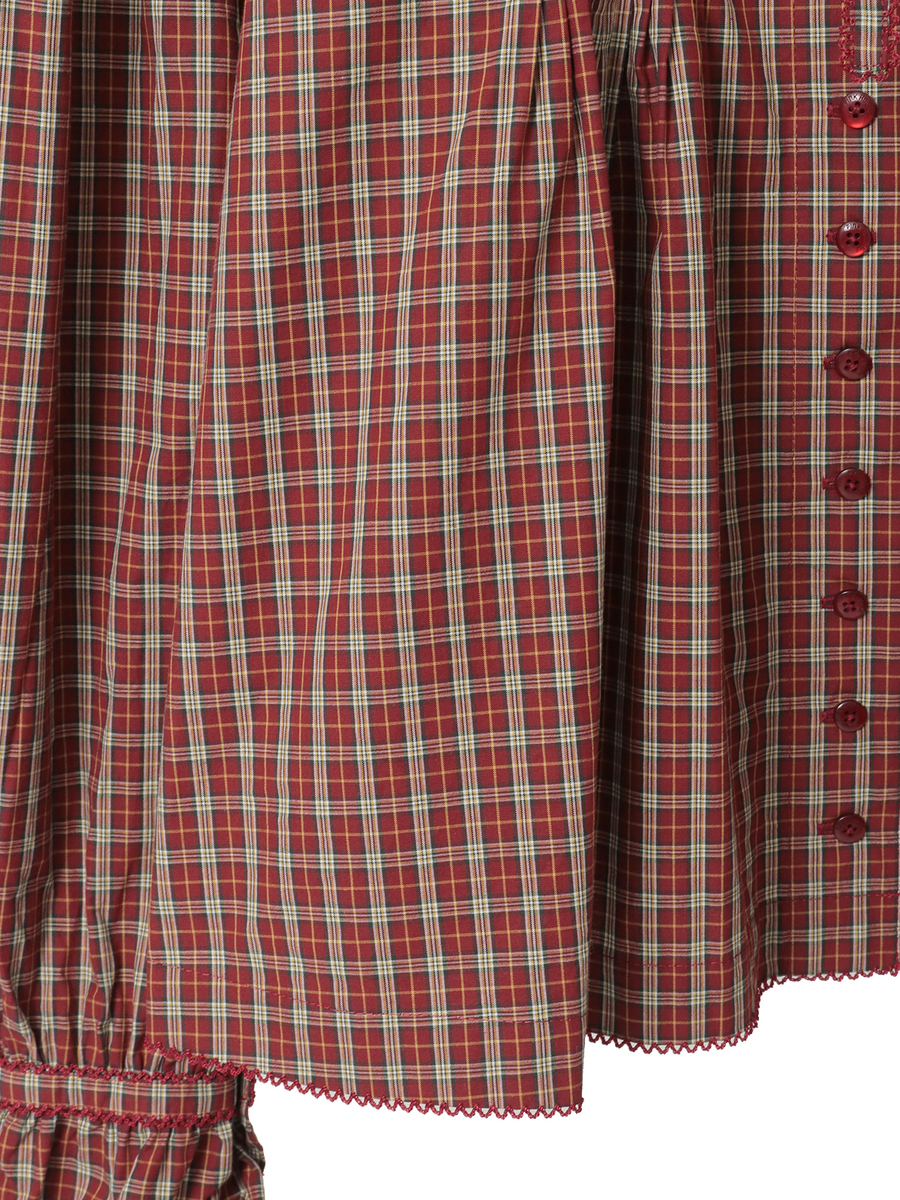 三つ子のくまの冬支度刺繍使いフードブラウス 詳細画像 コン系 6