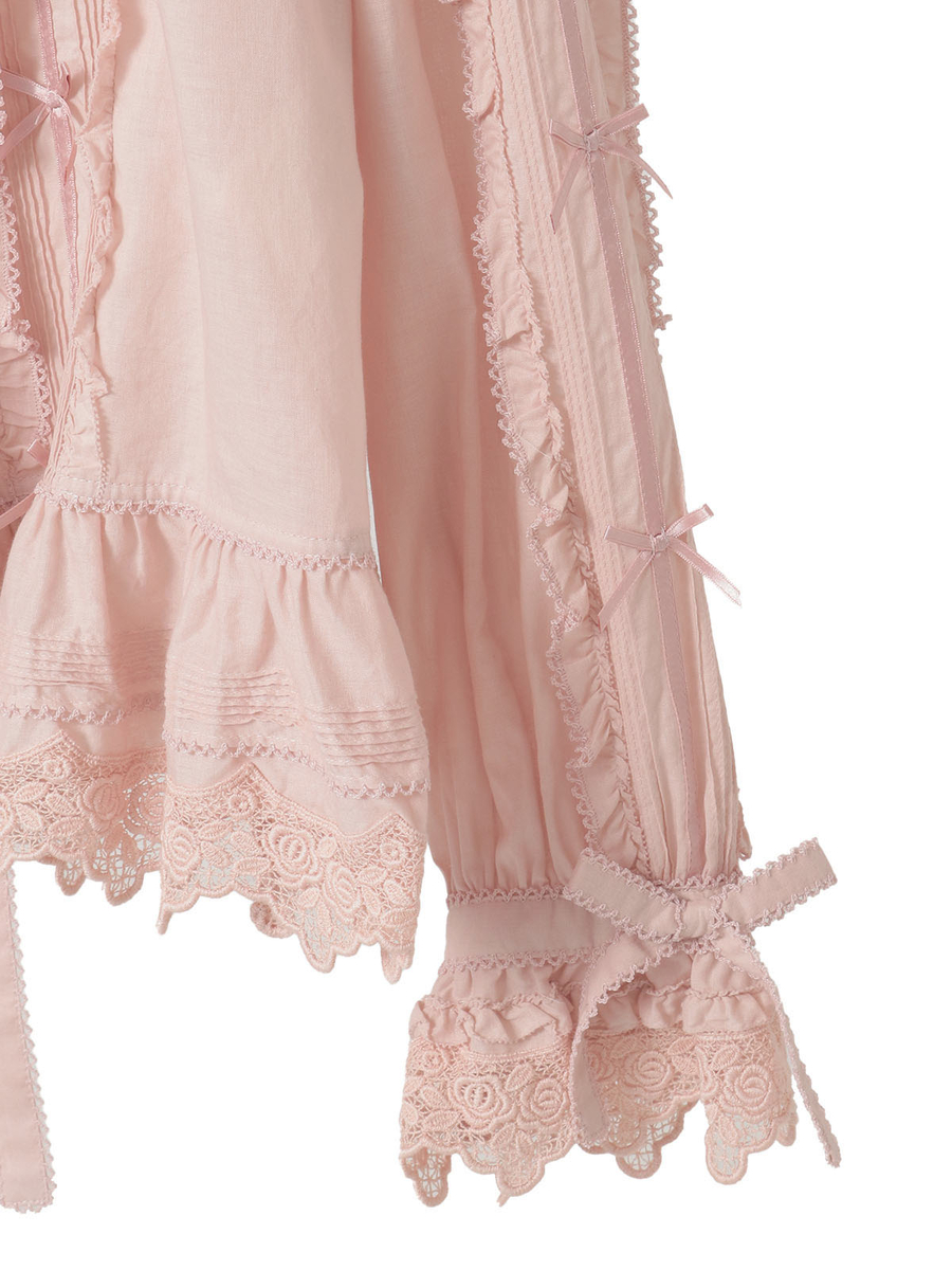 ケミカルレース使いオーバーブラウス 詳細画像 ピンク 12