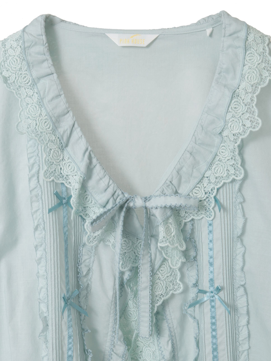 ケミカルレース使いオーバーブラウス 詳細画像 ピンク 3