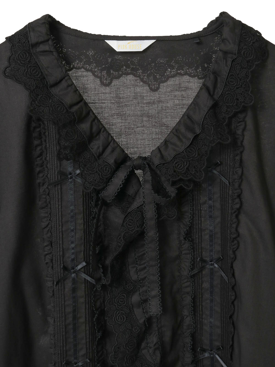 ケミカルレース使いオーバーブラウス 詳細画像 ピンク 7