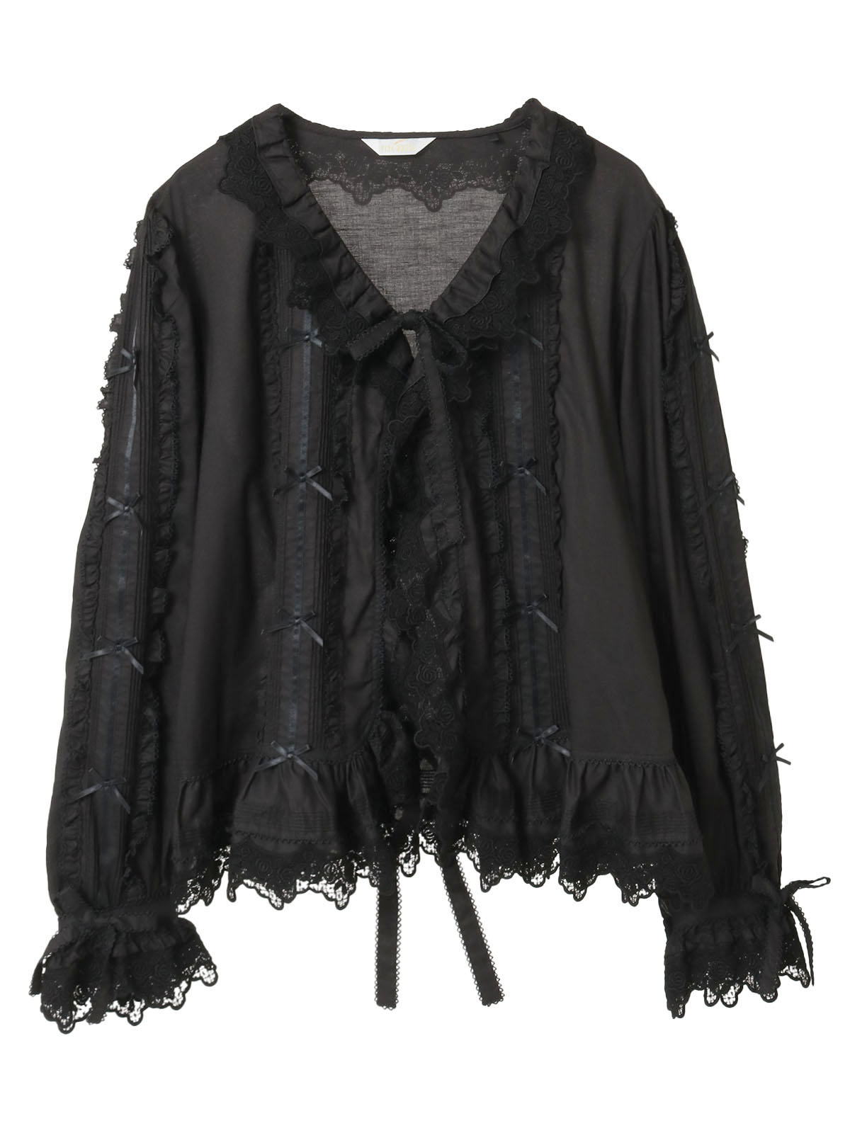 PINK HOUSE ミニリボンいっぱいオーバーブラウス きなり キナリ レース使いオーバーブラウス （シャツ・ブラウス）｜PINK HOUSE