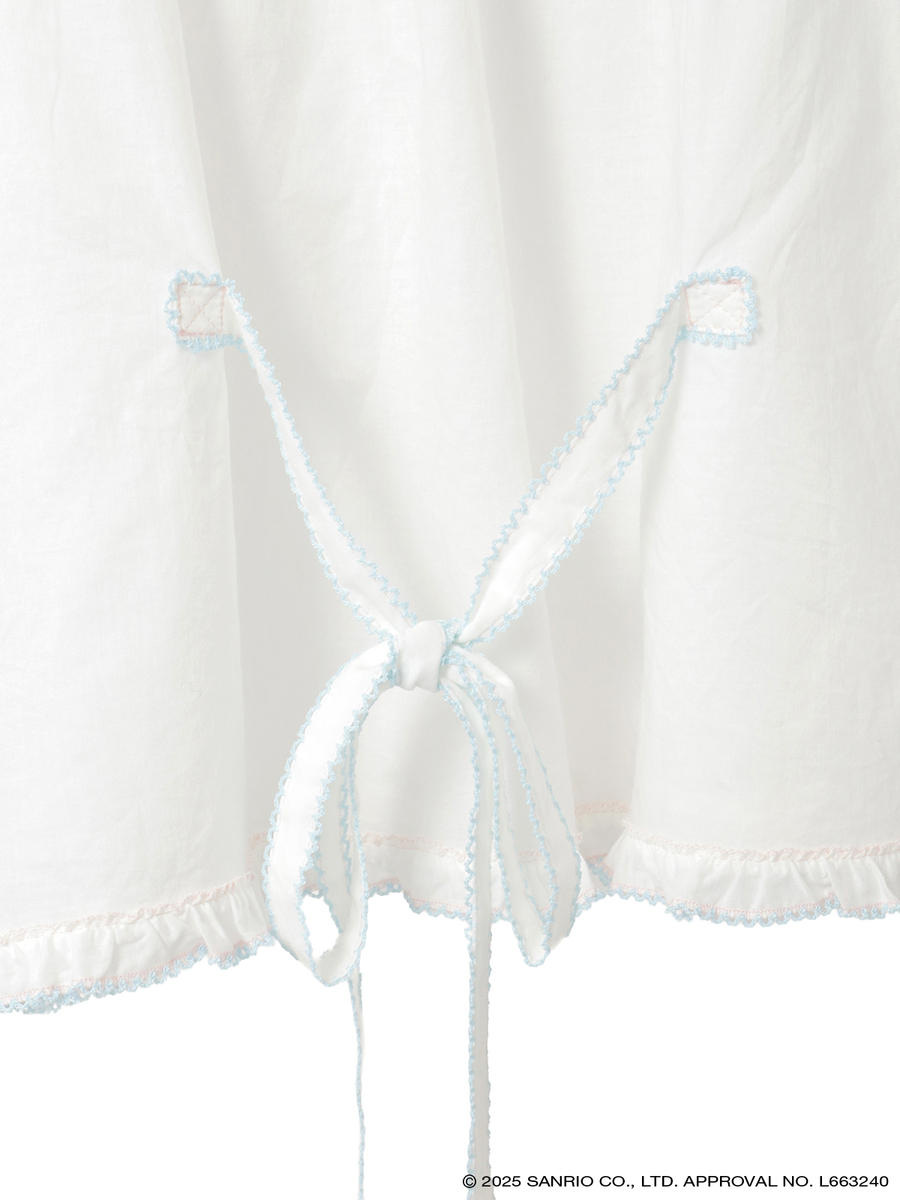 Little Twin Stars&times;PINK HOUSE 刺しゅう入りローンブラウス 詳細画像 シロ 7