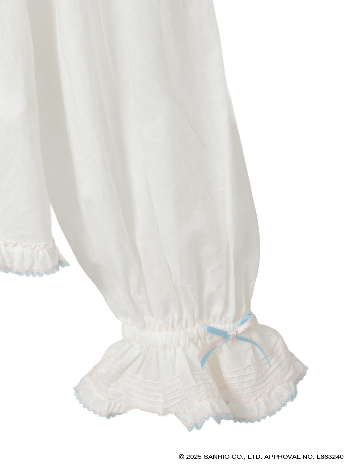 Little Twin Stars×PINK HOUSE 刺しゅう入りローンブラウス｜ピンク