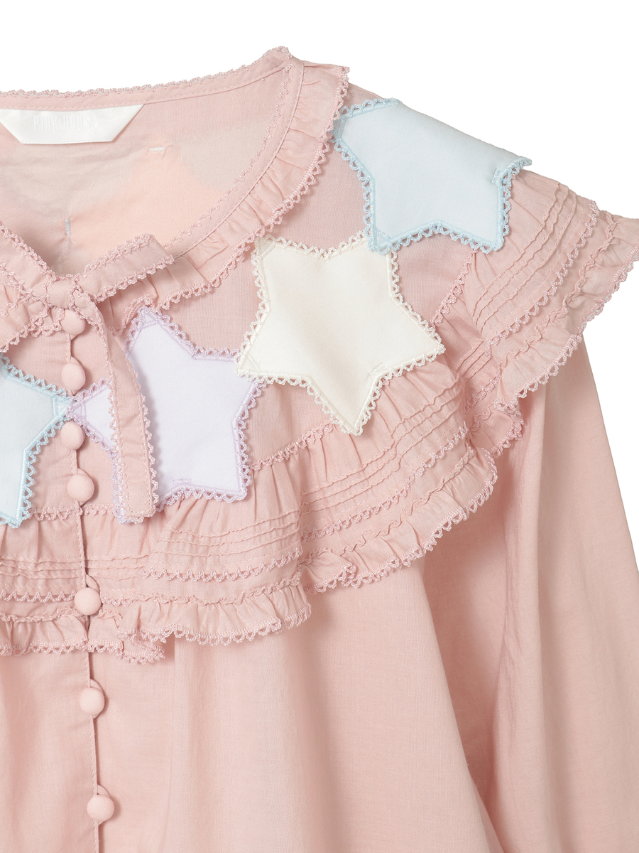 星ワッペン使いブラウス 詳細画像 クロ 10