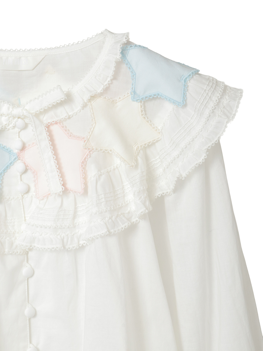 星ワッペン使いブラウス 詳細画像 クロ 4