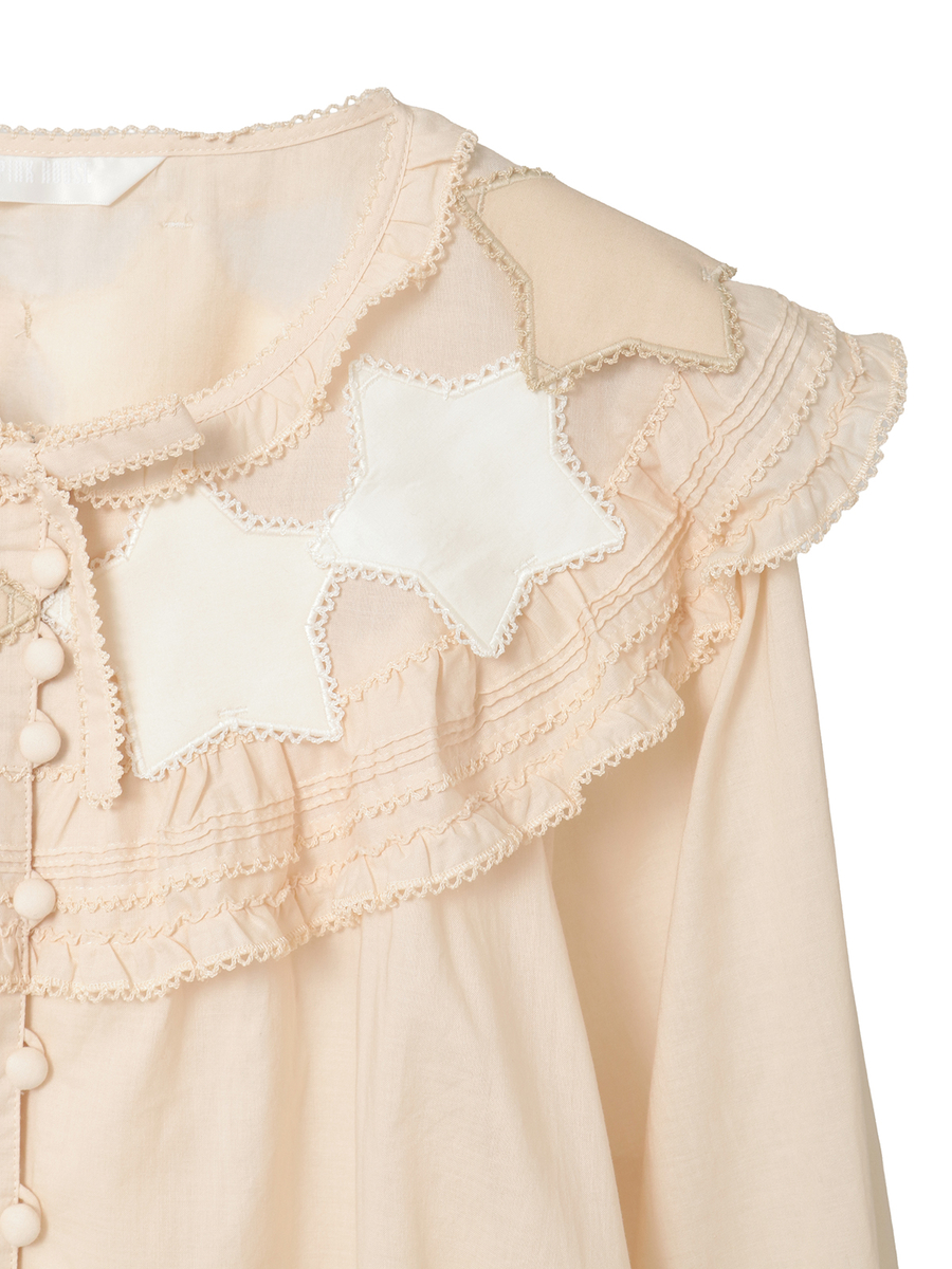 星ワッペン使いブラウス 詳細画像 クロ 9