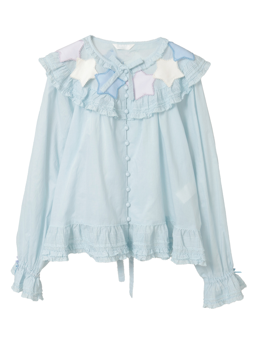 星ワッペン使いブラウス 詳細画像 ソライロ 1