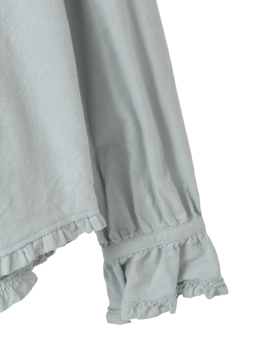 スタンドカラーブラウス 詳細画像 ブロード・シロ 4