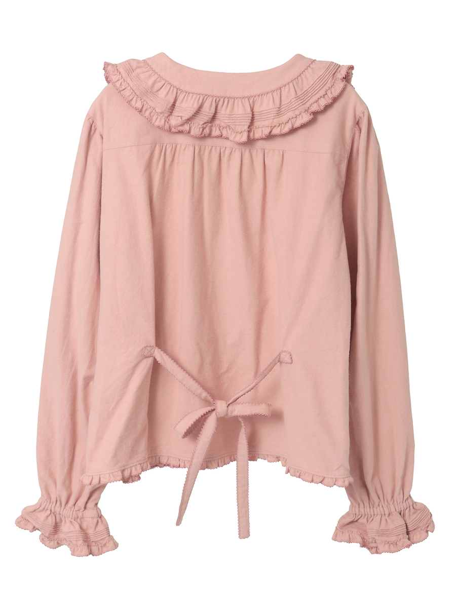 フリル襟付きブラウス 詳細画像 クロ 2