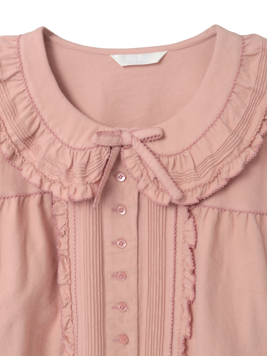 フリル襟付きブラウス 詳細画像 クロ 3