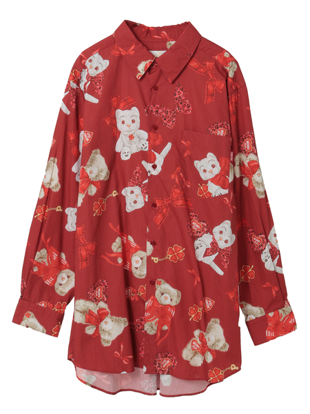 PINK HOUSE×Momocloももクロベアプリントブラウス