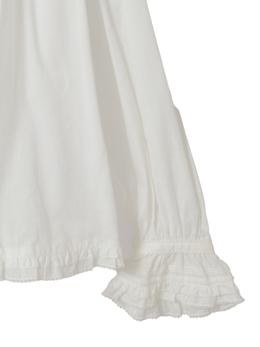 スモック刺繍ブラウス 詳細画像 シロ×ピンク 4