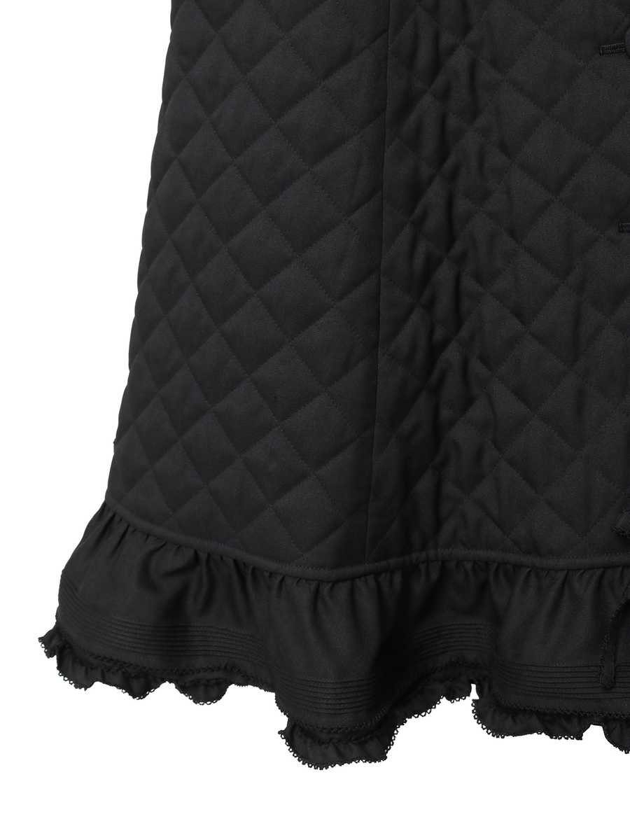 フリルフード付きキルティングロングコート 詳細画像 ピンク 11