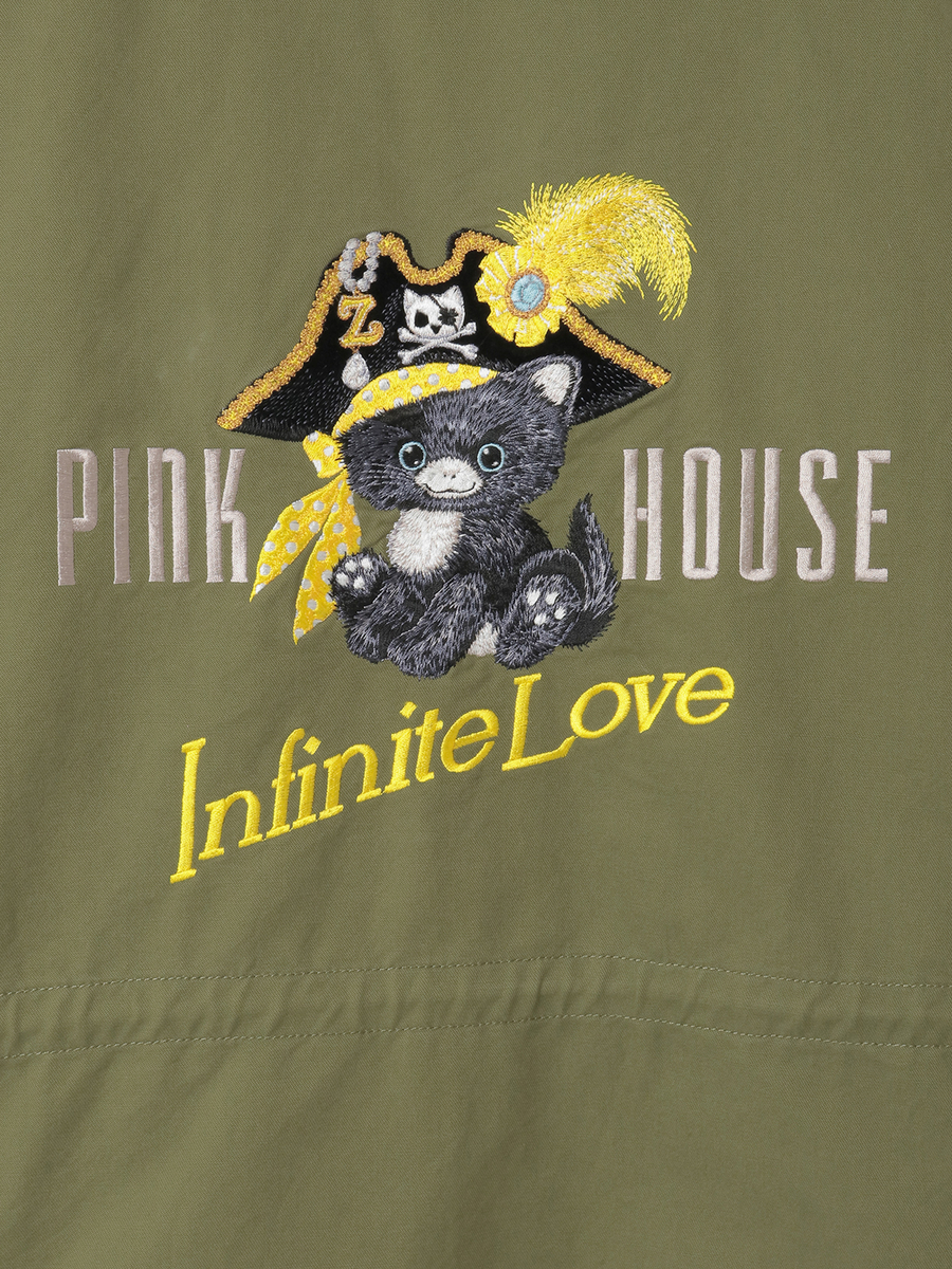 PINK HOUSE×Momoclo パイレーツキャットワッペンモッズコート 詳細画像 イエロー 13