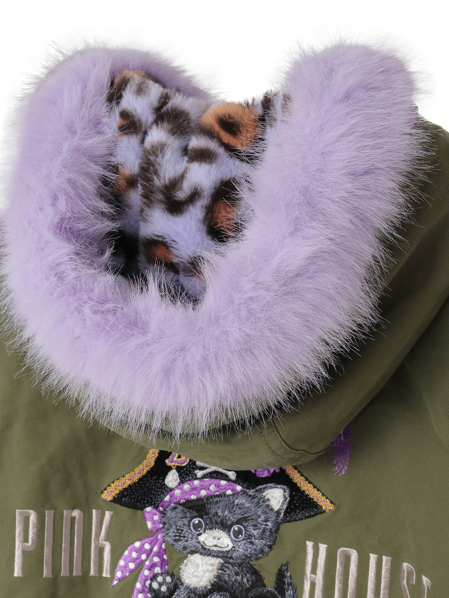 PINK HOUSE×Momoclo パイレーツキャットワッペンモッズコート 詳細画像 イエロー 16