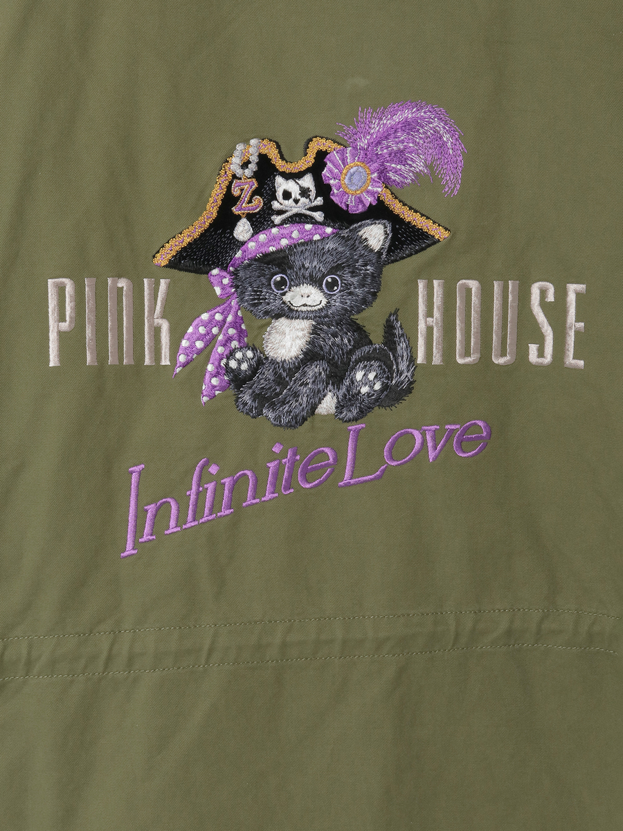 PINK HOUSE×Momoclo パイレーツキャットワッペンモッズコート 詳細画像 イエロー 17