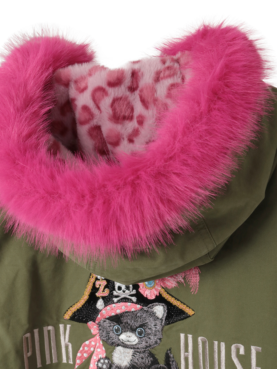 PINK HOUSE×Momoclo パイレーツキャットワッペンモッズコート 詳細画像 イエロー 18