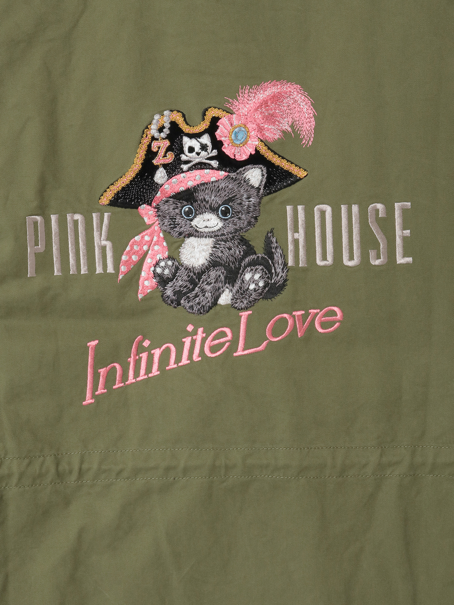 PINK HOUSE×Momoclo パイレーツキャットワッペンモッズコート 詳細画像 イエロー 19