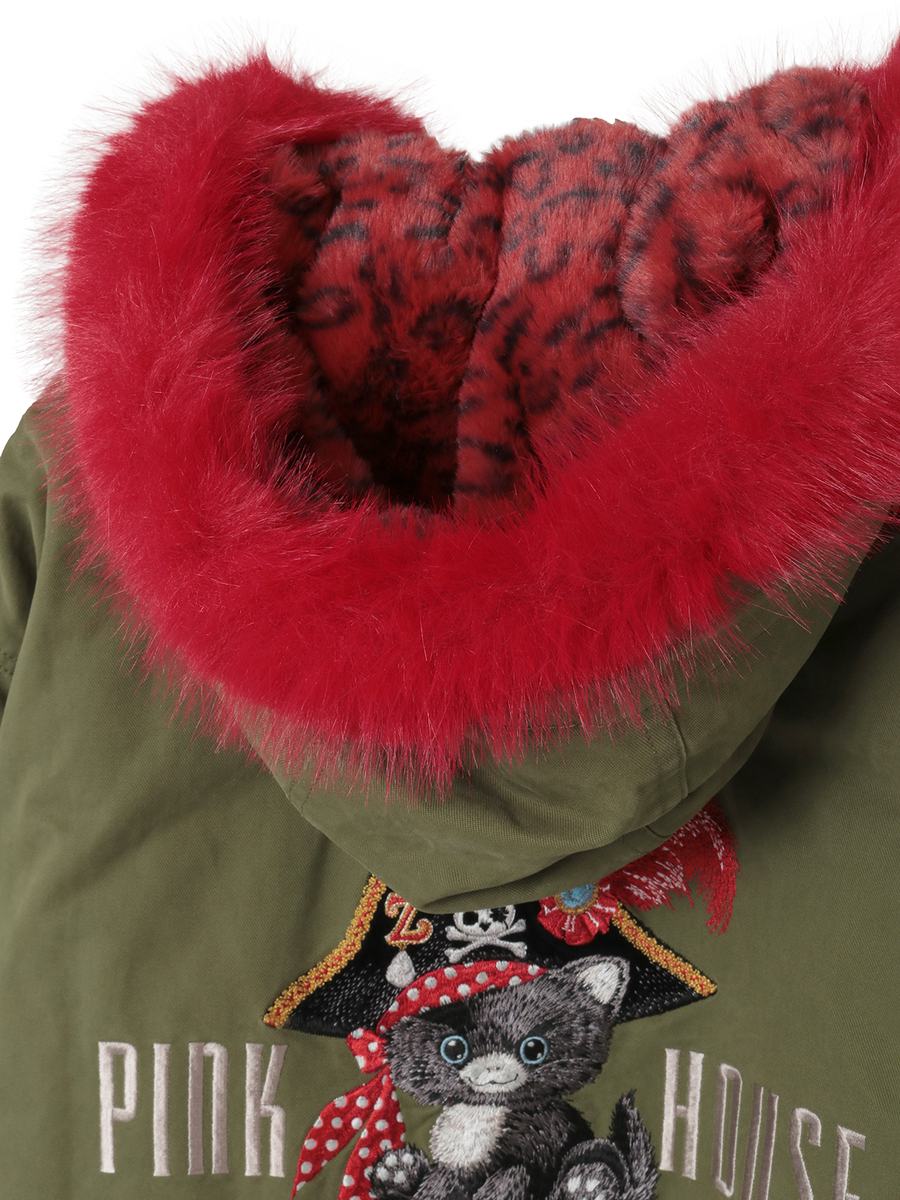 PINK HOUSE×Momoclo パイレーツキャットワッペンモッズコート 詳細画像 イエロー 20