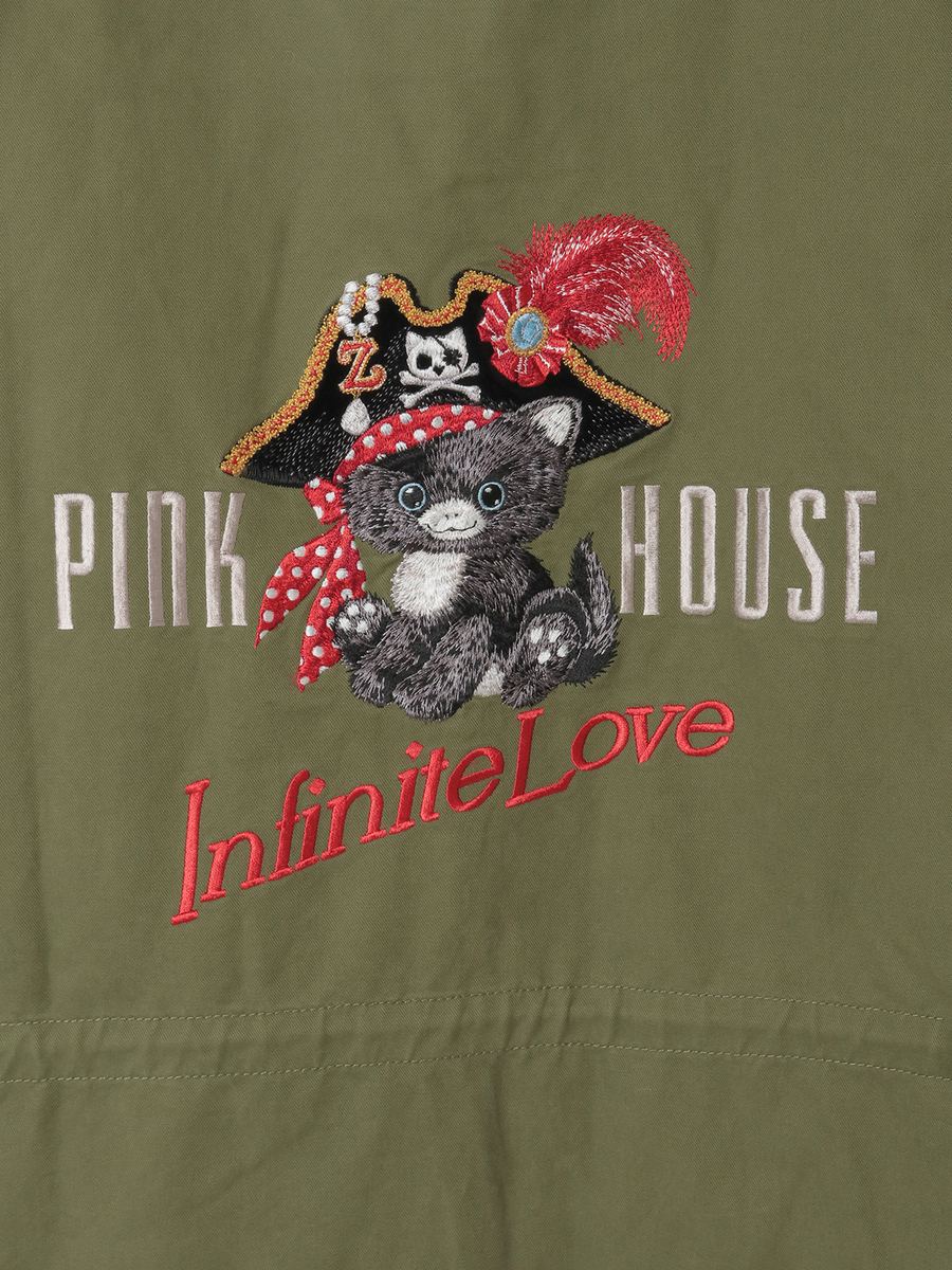 PINK HOUSE×Momoclo パイレーツキャットワッペンモッズコート 詳細画像 イエロー 21