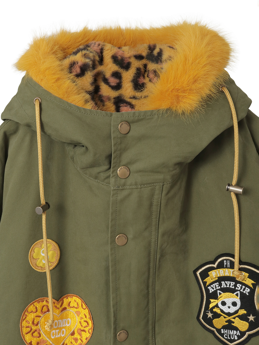PINK HOUSE×Momoclo パイレーツキャットワッペンモッズコート 詳細画像 イエロー 3