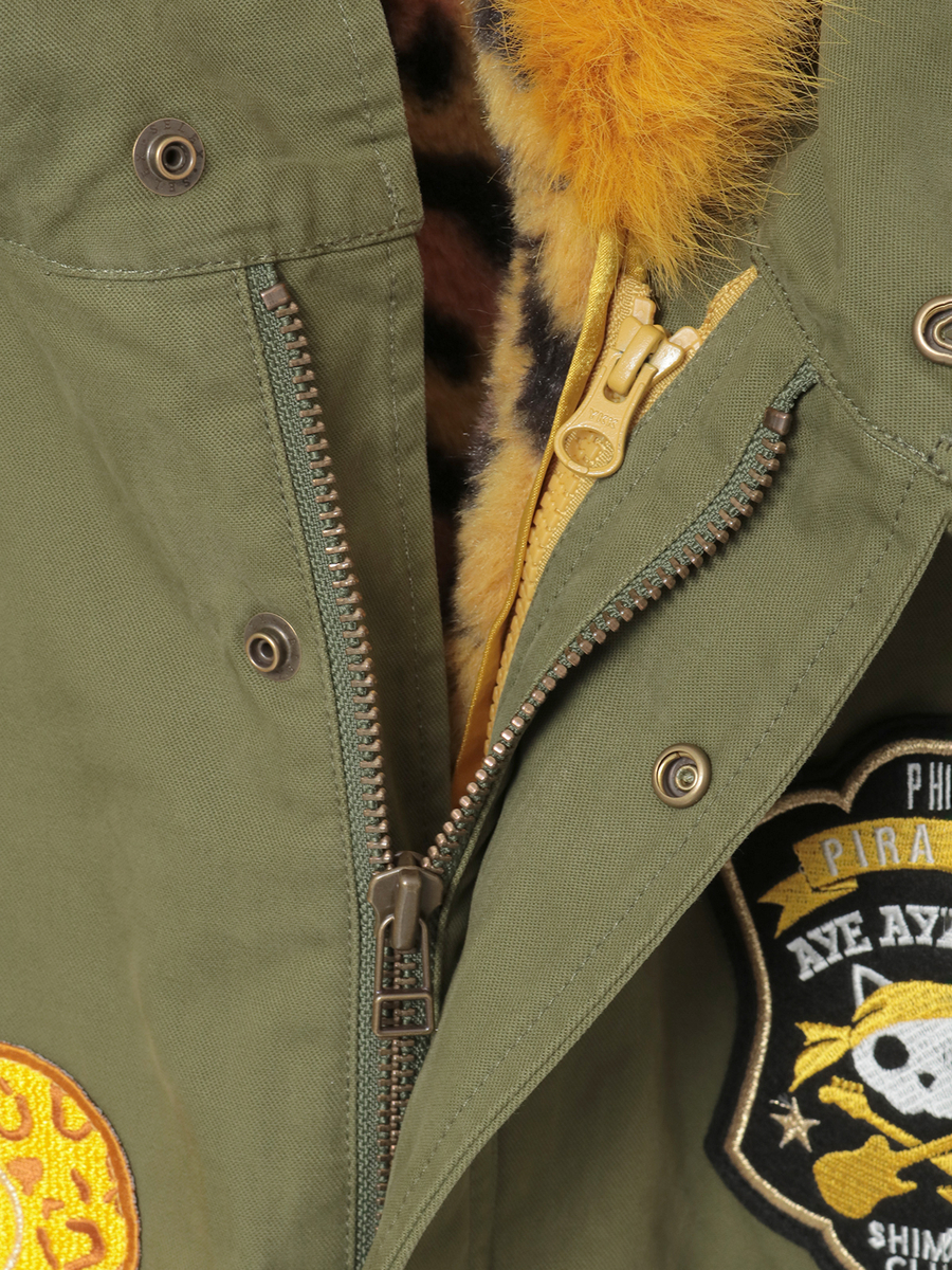 PINK HOUSE×Momoclo パイレーツキャットワッペンモッズコート 詳細画像 イエロー 6