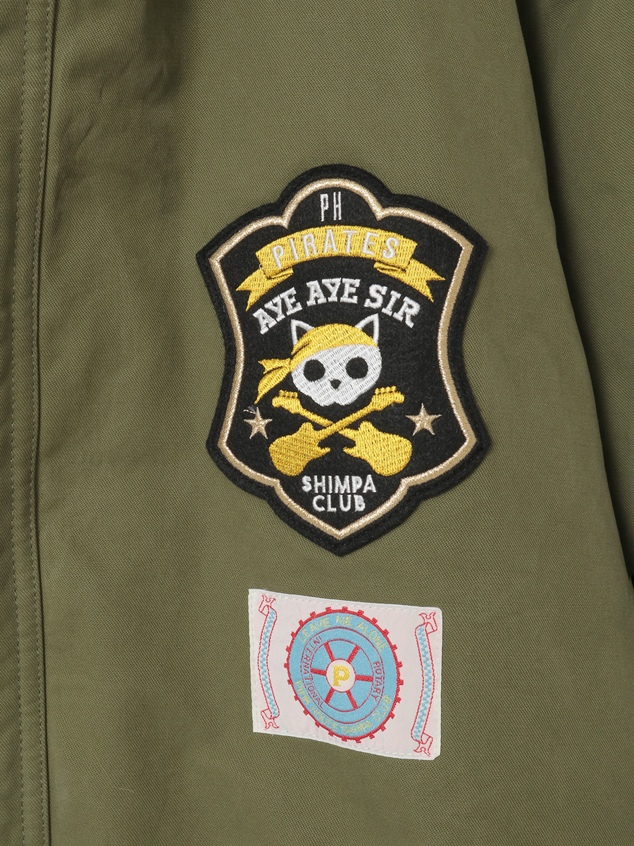 PINK HOUSE×Momoclo パイレーツキャットワッペンモッズコート 詳細画像 イエロー 7