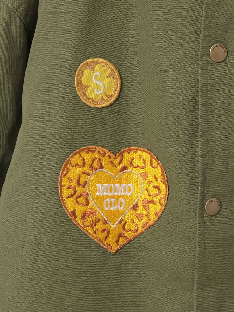 PINK HOUSE×Momoclo パイレーツキャットワッペンモッズコート 詳細画像 イエロー 8