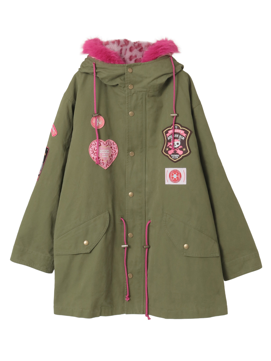 PINK HOUSE×Momoclo パイレーツキャットワッペンモッズコート 詳細画像 ピンク 1