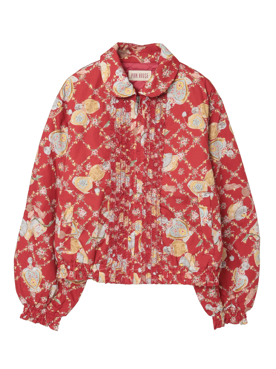 パフュームプリントブルゾン 詳細画像 ローズレッド 1