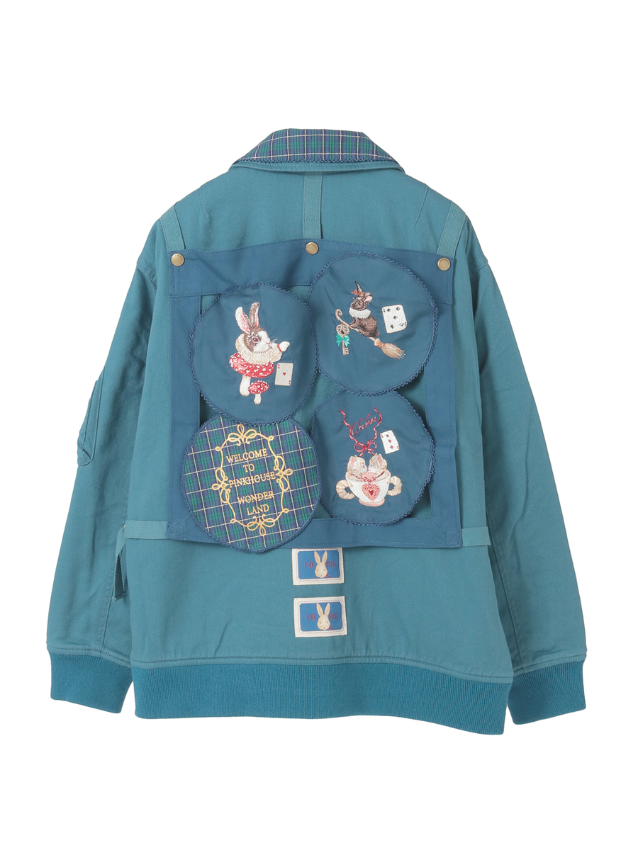 ハロウィーンワンダーランドワッペン使いゼッケン付きブルゾン 詳細画像 ブルー 14