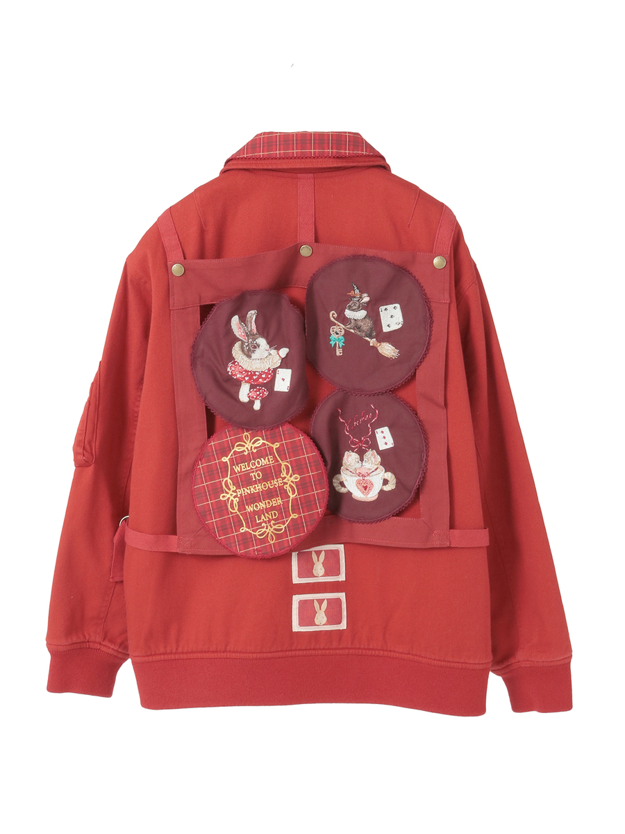 ハロウィーンワンダーランドワッペン使いゼッケン付きブルゾン 詳細画像 ブルー 2